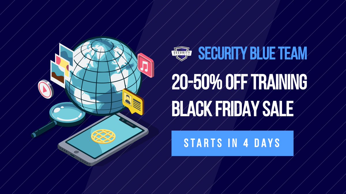 0️⃣4️⃣ days until the sale vouchers go live! Save $135 on BTL1, $537 on BTL2, with our introduction courses and BTLO PRO subscription for only $14. See you soon, defenders 👋 #soc #dfir #infosec #blueteam