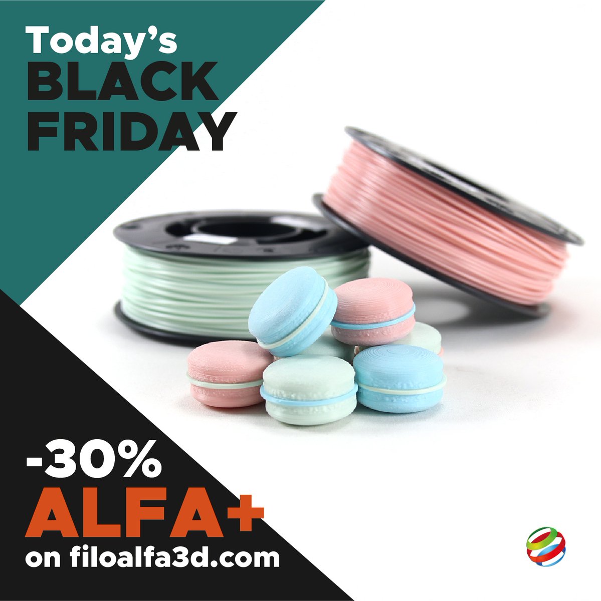 FILO_ALFA's tweet photo. Today only, Alfa+ with 30% discount.
Alfa+ is an " upgraded PLA " capable of resisting high temperatures and with excellent mechanical properties.
https://t.co/idC48sK3ux
#filoalfa #alfaplus #alfa+ #3dprint #stampa3d #blackfriday2021 #blackfriday https://t.co/LxImS66D1E
