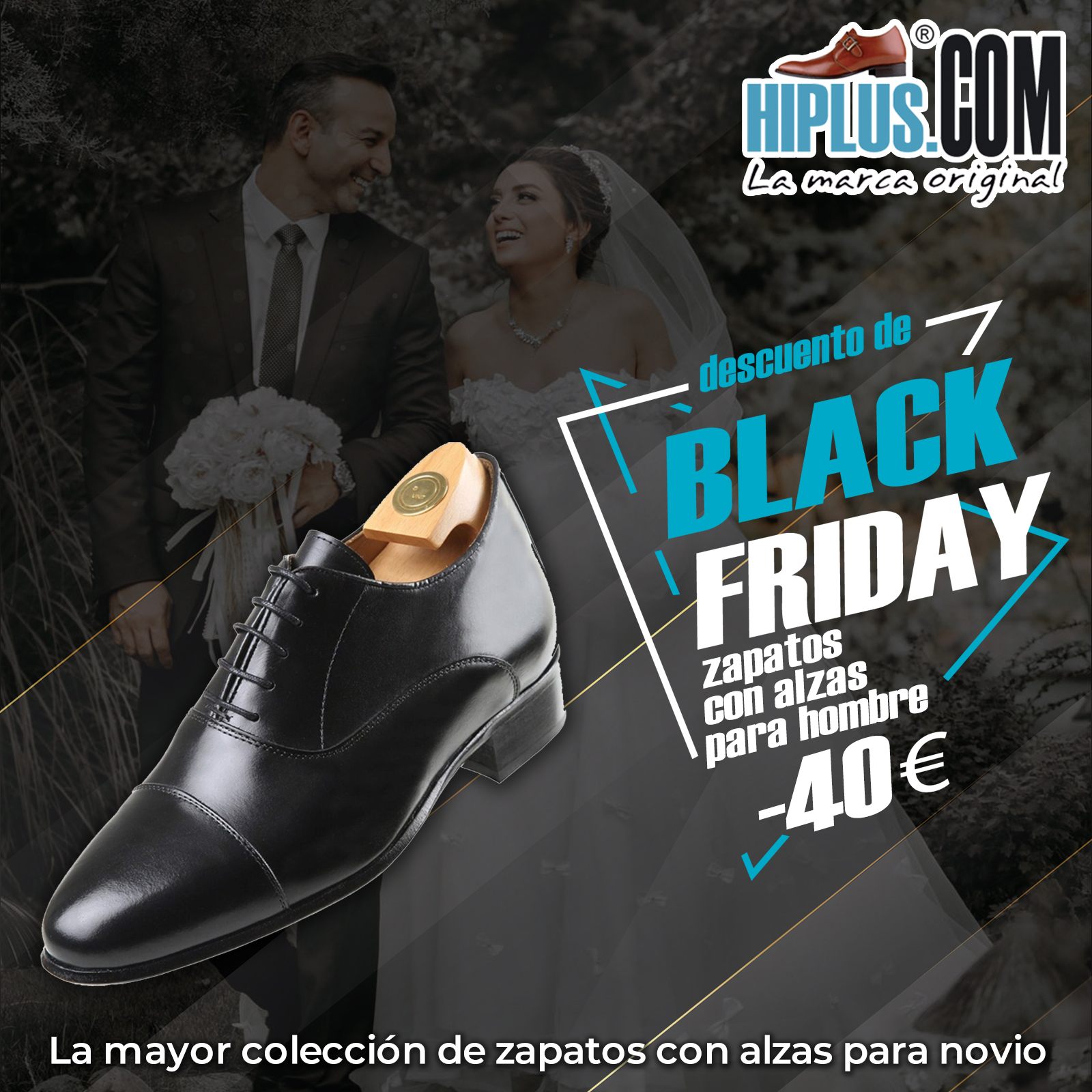 Calzados Hiplus on Twitter: "⚡Bienvenid@ al Black Friday de 40 Euros de descuento, del 18 al 30 de Noviembre. Zapatos de Ceremonia👞 Aumenta de estatura sin que nadie lo note. La
