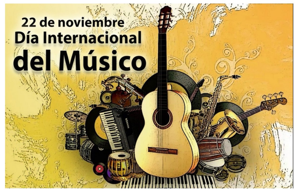 ¡Feliz #DiaDelMusico! 🎷🎸🎙️🎵
Lo  celebramos🥳para festejar a todos los que se relacionan y conocen la música. La fecha conmemora la muerte de santa Cecilia, mártir del cristianismo y patrona de los músicos.​ ¿Cómo usas la 🎶en tu clase?

bit.ly/3CJU7gB