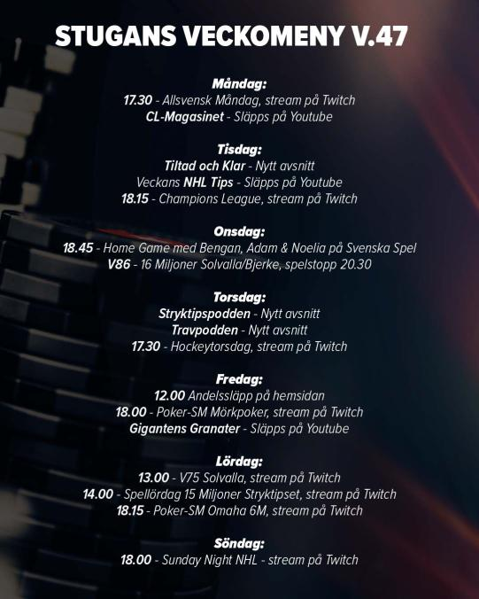 Veckans Meny i stugan - Stream varje dag!
twitch.tv/thegamblingcab…