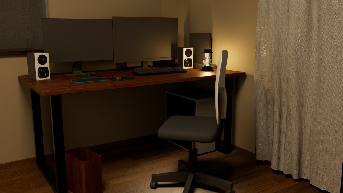 Sig_Mugicha's tweet photo. mayaの勉強も兼ねて自室を作ろうの会
新しい家具を買うときは部屋に合うか事前にCGで試してみればよかろうなのだ。

#3DCG #Maya https://t.co/Dh99zlygbJ
