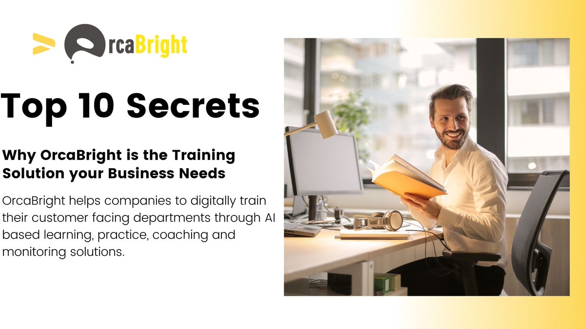 OrcaBright's tweet photo. Not just One , We have10 Reasons Why OrcaBright is the Training Solution your Business Needs!

Get to know those 10 secrets: https://t.co/lGOxwHHI8z
Get a quick demo: https://t.co/vdLhyT2gnK

#digital #development  #trainingcourses #customercentric #ArtificialIntelligence https://t.co/FXO5n7bC3L