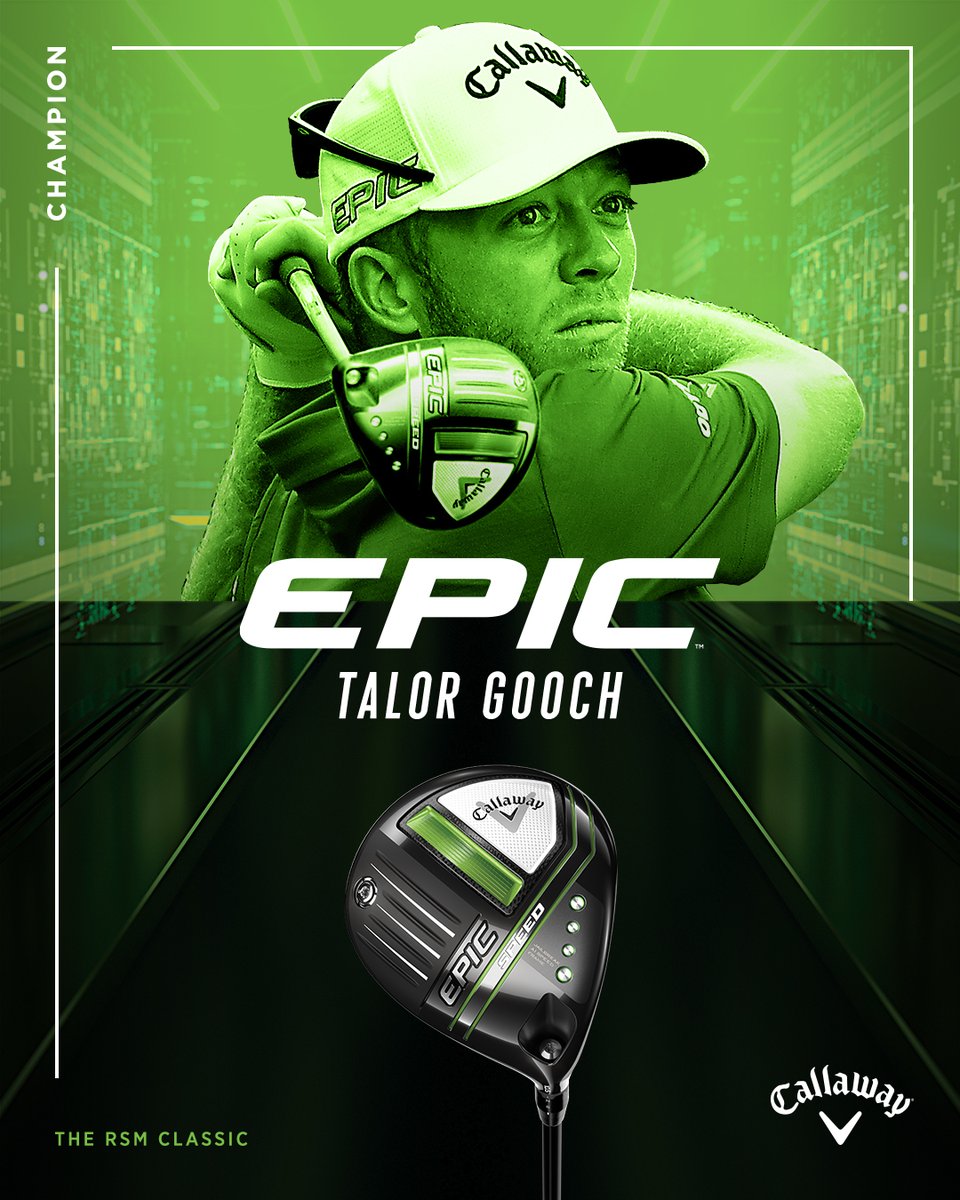 CallawayGolfEU's tweet image. EPIC way to end the year ... 🏆

@TalorGooch hit 12 of 14 fairways, including a 312-yard drive on No. 15, in the final round of @TheRSMClassic with Epic Speed in play. 🚀🎯

#TeamCallaway | #EpicDriver