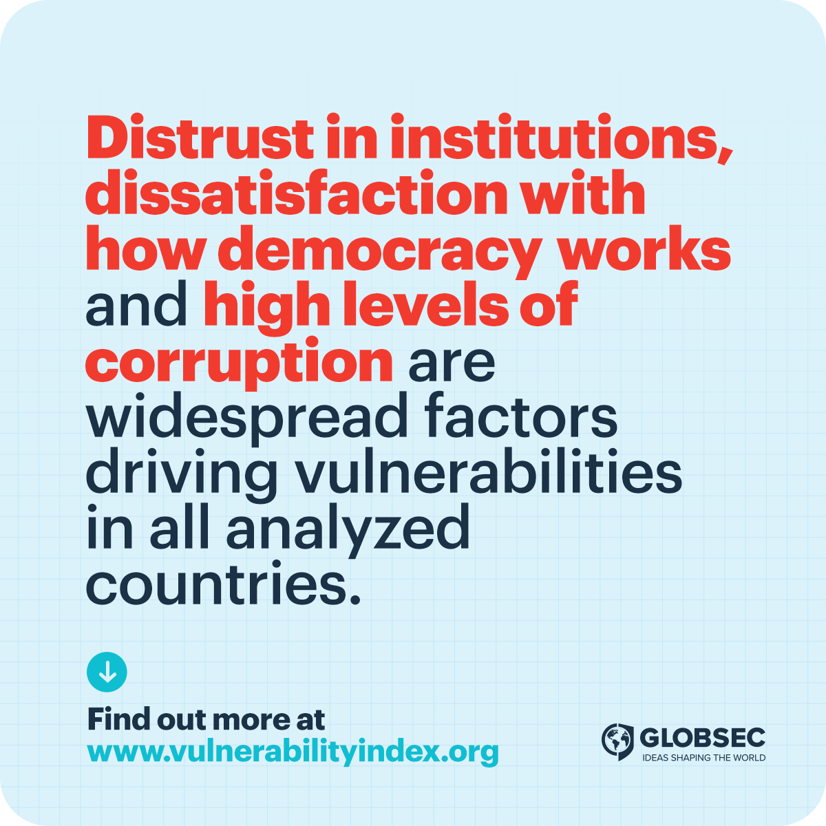 GLOBSEC's tweet photo. What other factors contribute to the vulnerability of the 8 surveyed countries to foreign #Russia & #China influence? GLOBSEC #VulnerabilityIndex by @DominHajdu @kateklingova @mirasawiris has answers https://t.co/IQAFI1hZ6V
#GLOBSECVI #foreigninfluence https://t.co/b6goxnRQfp