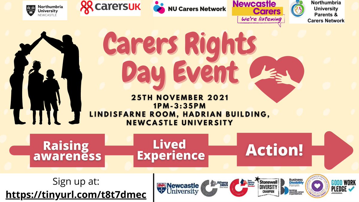 EqualityNCLUni's tweet photo. Join @UniofNewcastle and others for #CarersRightsDay Event today at 1pm! Sign up���🏾 https://t.co/LRTpGJa0qn Lindisfarne Room, Hadrian Building 👇🏿👇 https://t.co/U0kZvBPRog