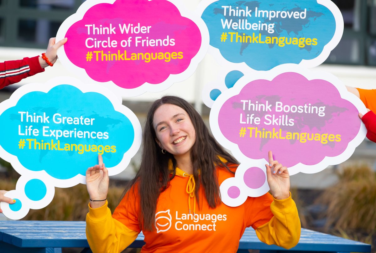 langsconnect_ie's tweet photo. Todayโs the day! #ThinkLanguages 2021 is happening in around 150 schools all over Ireland. Best of luck to all 12,000 students involved โ we hope you have a great day! #LanguagesConnect #ThinkGlobalOpportunities #ThinkUnderstandingDiversity #ThinkWiderCircleOfFriends https://t.co/iXtiXkvB9T