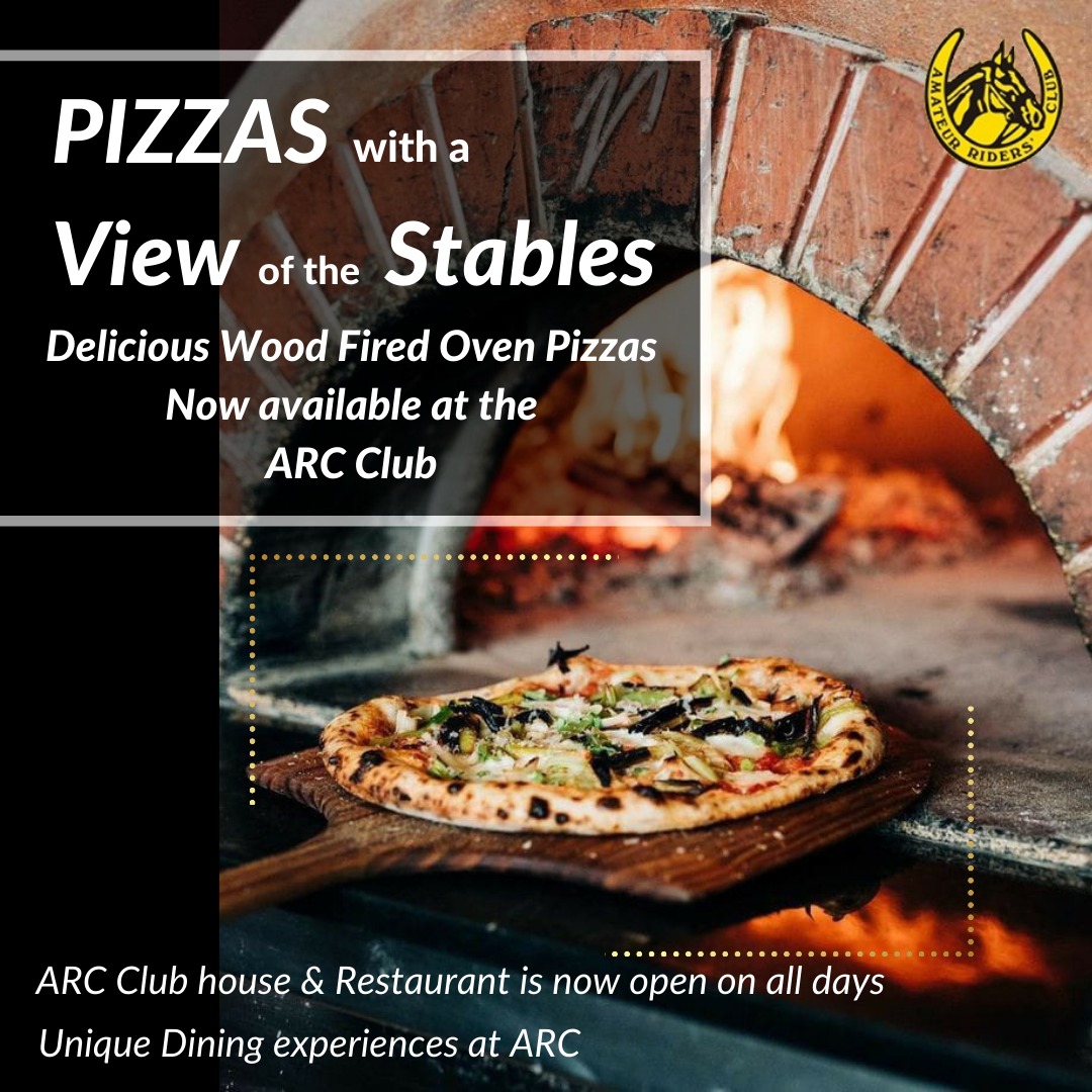 Ever had Wood Fired Oven Pizzas with a rare view of Horse Stables? 🐴🍕 It's now available at Amat