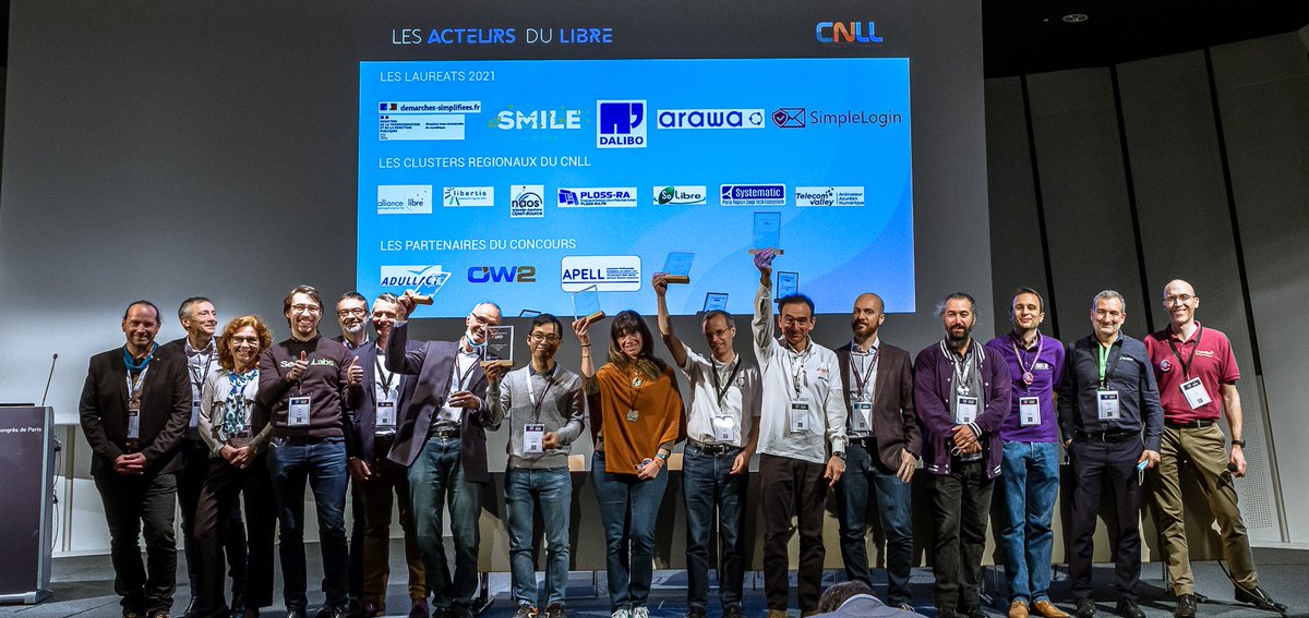 acteursdulibre (@acteursdulibre) on Twitter photo Un grand merci à tous les candidats aux <a href="/acteursdulibre/">acteursdulibre</a> 2021 et à l' <a href="/OSXP_Paris/">Open Source Experience</a> pour son accueil de la cérémonie. Rendez-vous l'an prochain pour l'édition 2022! <a href="/cnll_fr/">CNLL</a> <a href="/HubOpenSource/">Hub Open Source Systematic Paris-Region</a> <a href="/naos_cluster/">Nouvelle-Aquitaine Open Source</a> <a href="/AllianceLibre/">Alliance Libre</a> <a href="/plossra/">Ploss Rhône-Alpes Auvergne</a> <a href="/SoLibre_Asso/">SoLibre</a> <a href="/TelecomValley/">Telecom Valley</a> lesacteursdulibre.com Un grand merci à tous les candidats aux <a href="/acteursdulibre/">acteursdulibre</a> 2021 et à l' <a href="/OSXP_Paris/">Open Source Experience</a> pour son accueil de la cérémonie. Rendez-vous l'an prochain pour l'édition 2022! <a href="/cnll_fr/">CNLL</a> <a href="/HubOpenSource/">Hub Open Source Systematic Paris-Region</a> <a href="/naos_cluster/">Nouvelle-Aquitaine Open Source</a> <a href="/AllianceLibre/">Alliance Libre</a> <a href="/plossra/">Ploss Rhône-Alpes Auvergne</a> <a href="/SoLibre_Asso/">SoLibre</a> <a href="/TelecomValley/">Telecom Valley</a> lesacteursdulibre.com