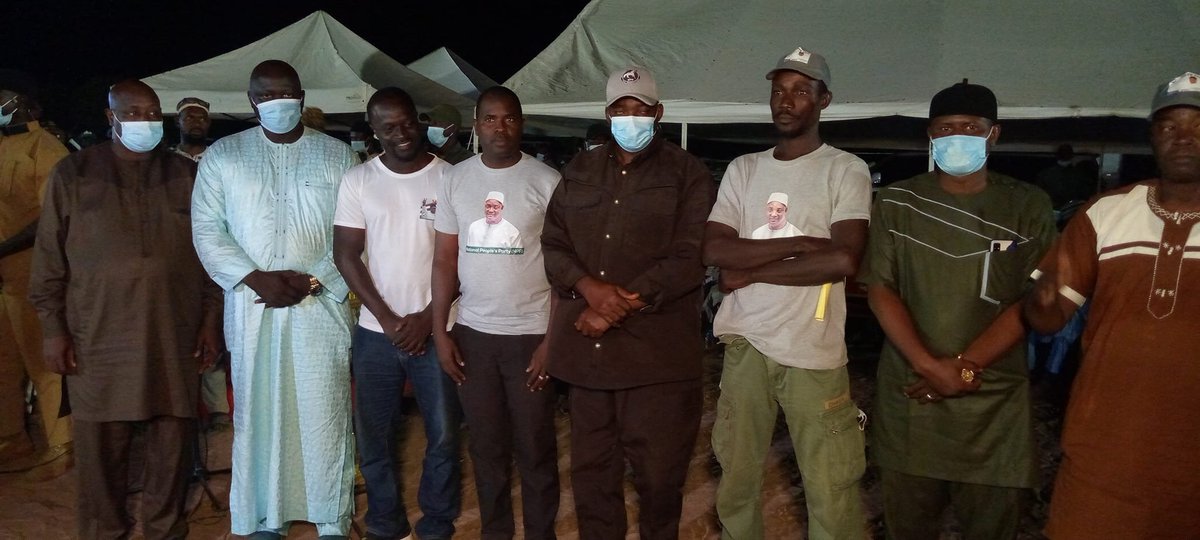 isatou_ja's tweet photo. Ebrima sisoho #UDP kulari Ward councilor, Moudo Krubally UDP youth mobilizer chancyally and Burama Badgie UDP Jola transilor in kombo Join president Barrow and #NPP in Konwonkon in Sandou constituency today.. 
They are here.
#BarrowPresident2021 https://t.co/3Vkst3dGFp