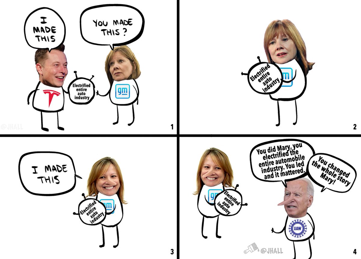 While @Potus &amp; <a href="/VP/">Vice President JD Vance</a> would like you to believe otherwise,<a href="/GM/">General Motors</a> &amp; <a href="/mtbarra/">Mary Barra</a> were FIGHTING AGAINST California enacting stricter tailpipe emission laws up until Nov of '20. 
They led the fight AGAINST progress🚫

✅<a href="/Tesla/">Tesla</a> &amp; <a href="/elonmusk/">Elon Musk</a> have led the auto industrys electrification since '08.