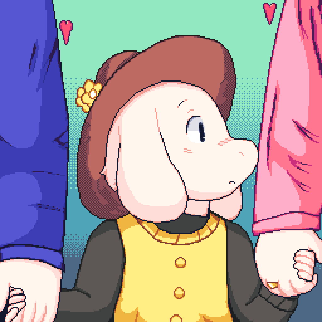 Smushilad's tweet photo. Asgoriel Week
Day 7 Prompt: Happily ever after.
I like to think they would rekindle in the end with another child of their own.
#AW2021 #Asgoriel #Toriel #Asgore #Deltarune https://t.co/m0KFwwtdWk