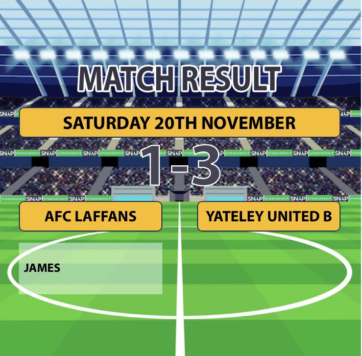 afc_laffans's tweet photo. We chased the game for much of the second half but @YateleyUtdFC were able to get over the line late on. We wish them all the best for the remainder of the season. #matchresult #finalscore https://t.co/uXdpbmpdkk
