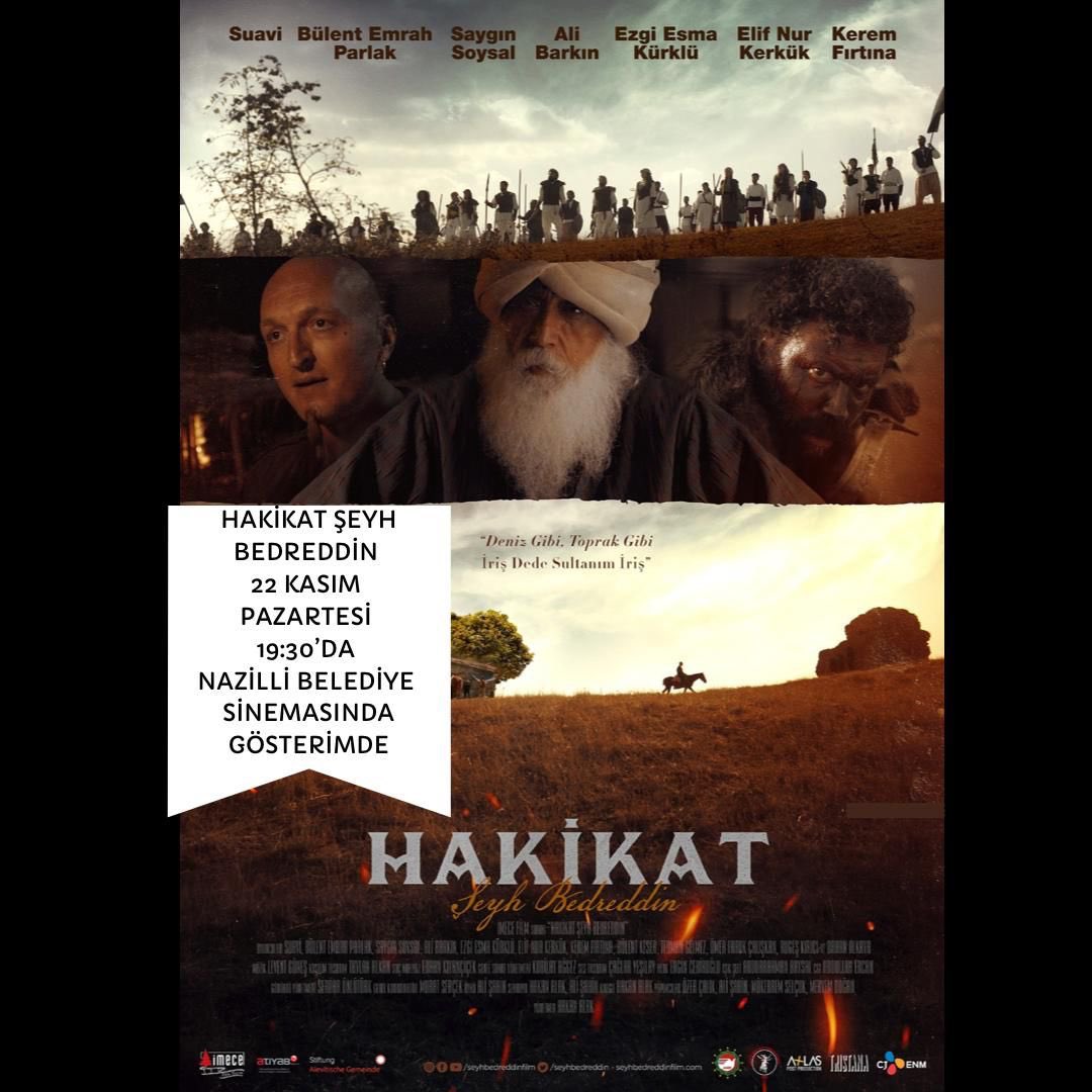 👉Filmimiz bugün Aydın/Nazilli’de 19:30’da belediye sinemasında gösterimdedir📽 
<a href="/alisahinsinema/">ali şahin</a> @Meryem_maya <a href="/ozercalik81/">özer çalık</a> <a href="/hakanalak/">hakan alak</a> <a href="/Suavi_Suavi/">SUAVİ</a> <a href="/bulentparlak/">Bülent Emrah PARLAK</a> <a href="/bulentkeser/">Bülent Keser</a> <a href="/AliBarkn/">Ali Barkın</a> <a href="/rugeskirici/">rugeş</a> <a href="/EzgiEsmaKurklu/">ezgi esma</a> <a href="/KeremFirtina/">Kerem Fırtına</a> <a href="/duranlarinomer/">Ömer Duran</a> <a href="/alkayaorhan/">Orhan Alkaya</a> #gündem #hakikat