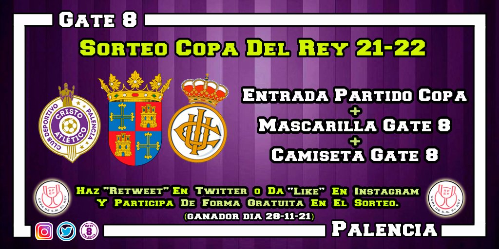 Gate8palencia's tweet photo. Gate 8 Palencia

SORTEO COPA DEL REY 21-22

- Entrada + Camiseta + Mascarilla -

@Gate8palencia @PalenciaCristo 
#SomosPalencia #Futboleros #lacopamola https://t.co/VuO2rhbRc1