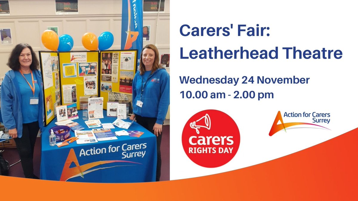 Come along to our Carers’ Fair at <a href="/Lhdtheatre/">Leatherhead Theatre</a>  on Wednesday to meet ACS staff and many other useful organisations. Find out how we can help you as a carer, and ask questions about your caring role. #CarersRights #UnpaidCarers #Leatherhead <a href="/WhatsOnSurrey/">What's On Surrey</a> 

actionforcarers.org.uk/event/carers-f…