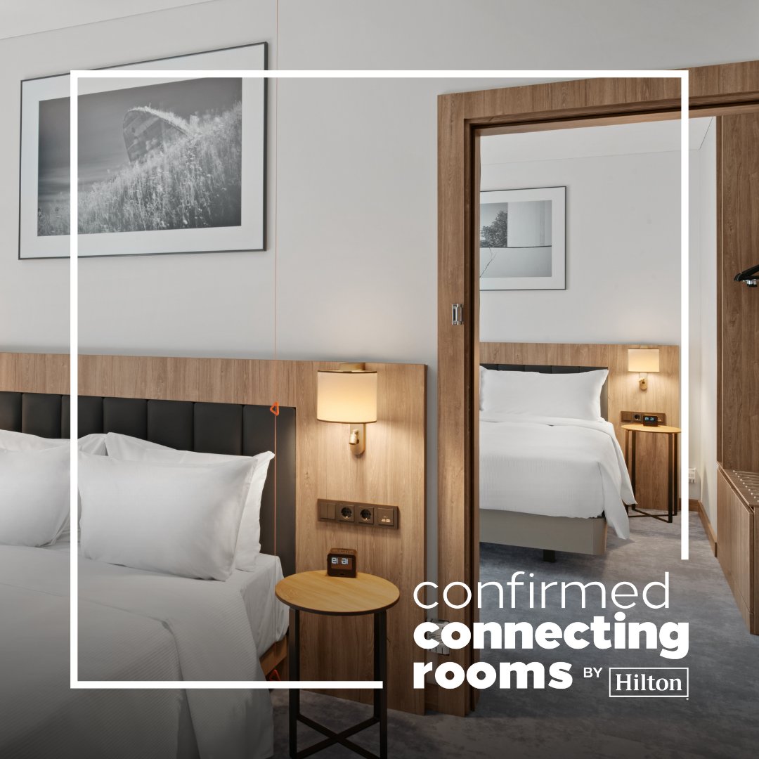 JeddaHilton's tweet photo. Confirmed Connecting Rooms by Hilton has arrived at Jeddah Hilton Hotel! Your connecting room reservation is instantly confirmed when you book at https://t.co/eGFIBesRbr or the Hilton Honors App #confirmedconnectingroomsbyhilton #connectionconfirmed #traveltogether #jeddah https://t.co/obe8t4HpsD