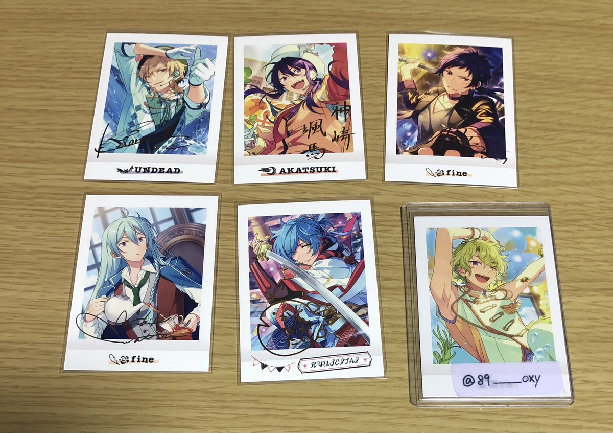 89_______oxy's tweet photo. 【交換】あんスタ ぱしゃこれ 箔押し

譲→薫 颯馬 結弦 渉 奏汰

求→日和 レオ 英智 嵐

都内手渡し、または郵送

お気軽にお声がけ下さい https://t.co/TiMEwI9oIM