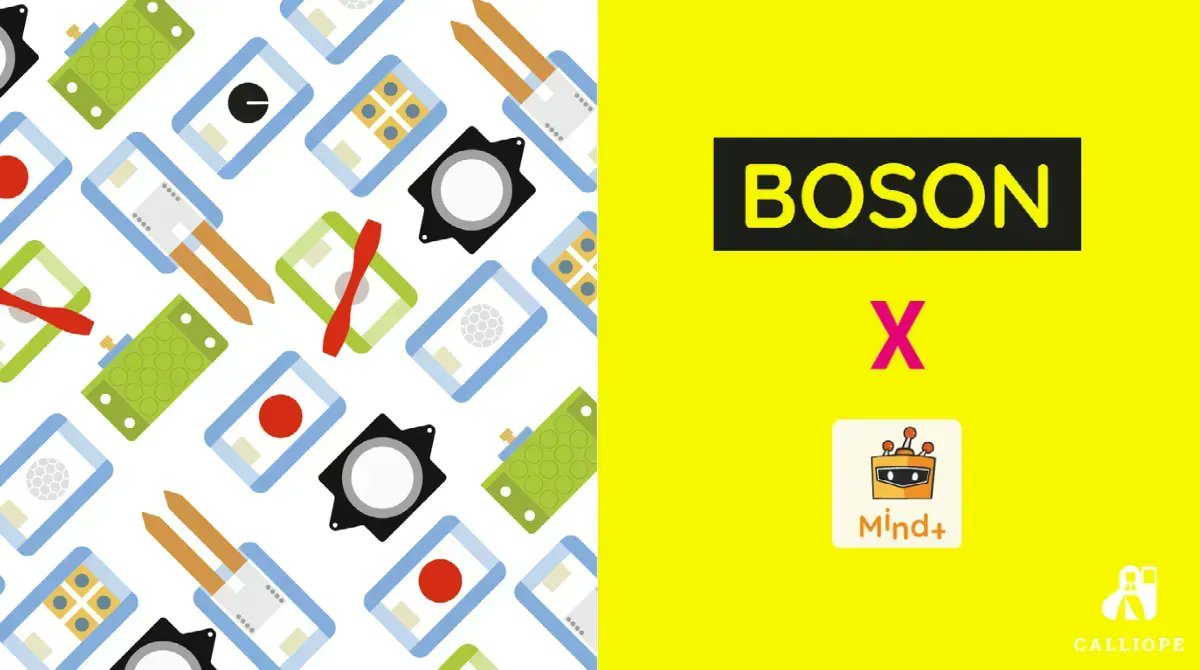 CalliopeMini's tweet image. Auf unserer Mind+ Seite erwartet euch ein tolles Update: Ihr findet dort von nun an Projektkarten fürs #BosonKit und Mind+ zum Starten mit Sensoren und Aktoren. Schaut gerne mal vorbei und teilt uns euer Feedback mit! buff.ly/3CsRxeQ