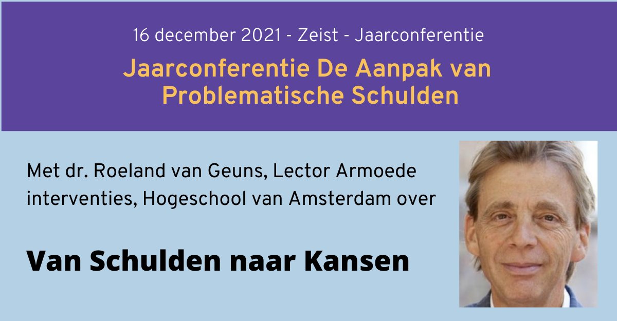 Dit najaar komen de resultaten naar buiten van het onderzoek van de HvA naar projecten Van Schulden naar Kansen. De belangrijkste uitkomsten en lessen passeren de revue in de lezing van Roeland van Geuns op de Jaarconferentie APS op 16 december a.s. ow.ly/r8aV50GT3GH