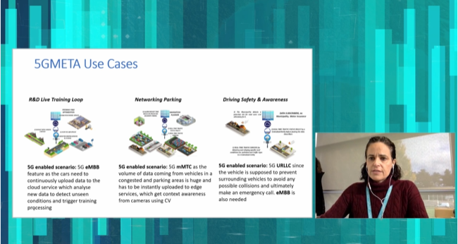 ERTICO's tweet photo. Oihana Otaegui- ITS and Engineering department director of @Vicomtech explains at the @5GTechritory Forum the how #5GMETA project implements three use cases: R&amp;D Live Training Loop, Network parking, Driving Safety &amp; Awareness https://t.co/mINaJFR6IG