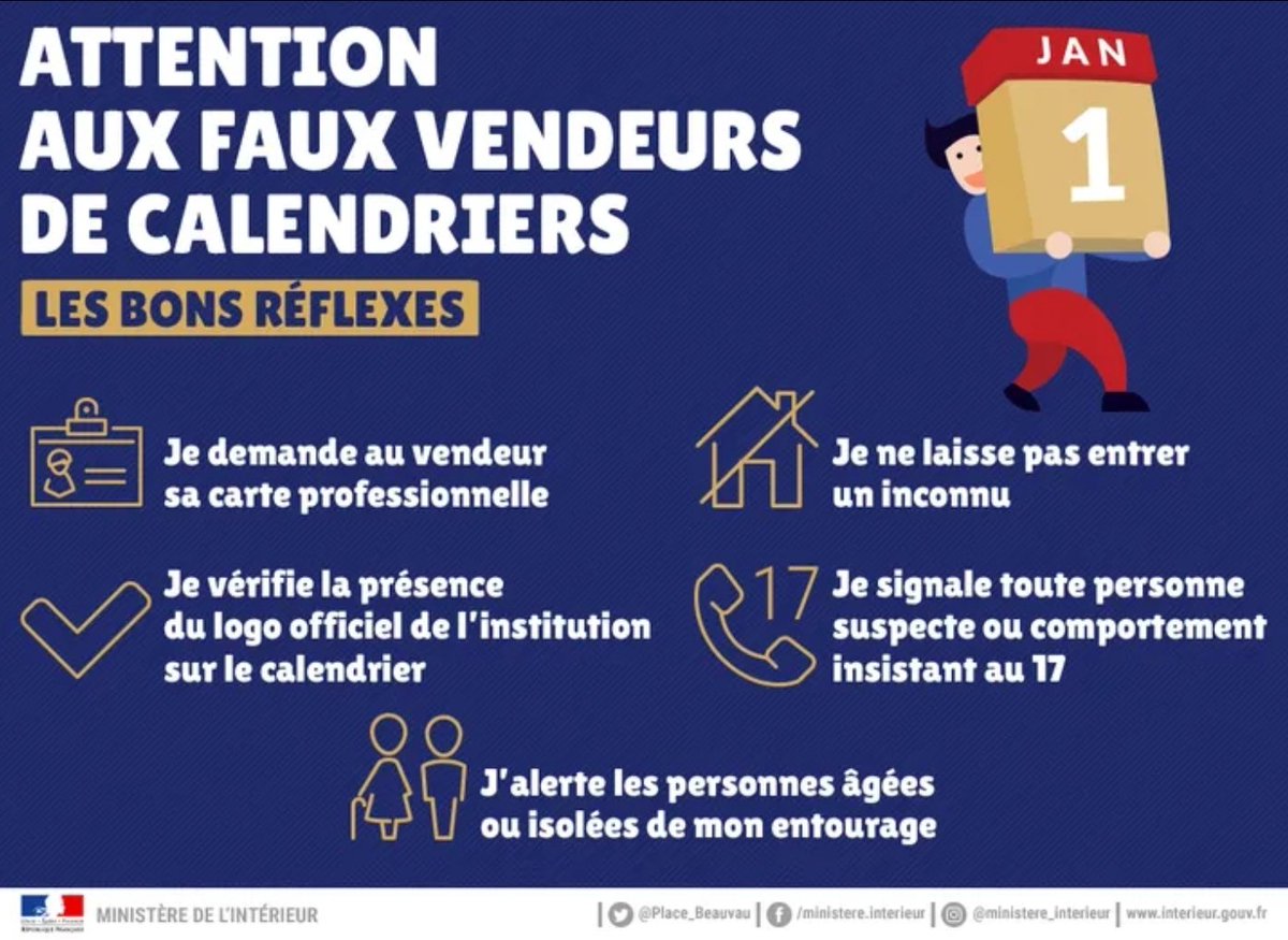 Attention aux diverses arnaques. Mais celles là reviennent chaque année. les 📆📆
Voici les recommandations à suivre 👇