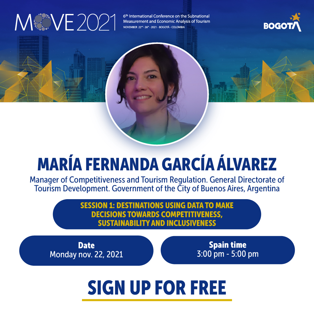 in2destination on X: Don't miss today María Fernanda García Álvarez,  Manager of Competitiveness and Tourism Regulation in Buenos Aires talking  about data that helps respond to strategic questions to be competitive,  sustainable