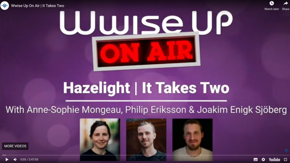 ansoaudio's tweet photo. My team and I were live with Wwise Up On Air last Friday, you can rewatch the stream here! 
Loooots of info about the #SoundDesign of #ItTakesTwo in there!
#GameAudio #Audiokinetic #Wwise #GameSound

https://t.co/KOjvvNOa9S https://t.co/CbXeWuMBHN