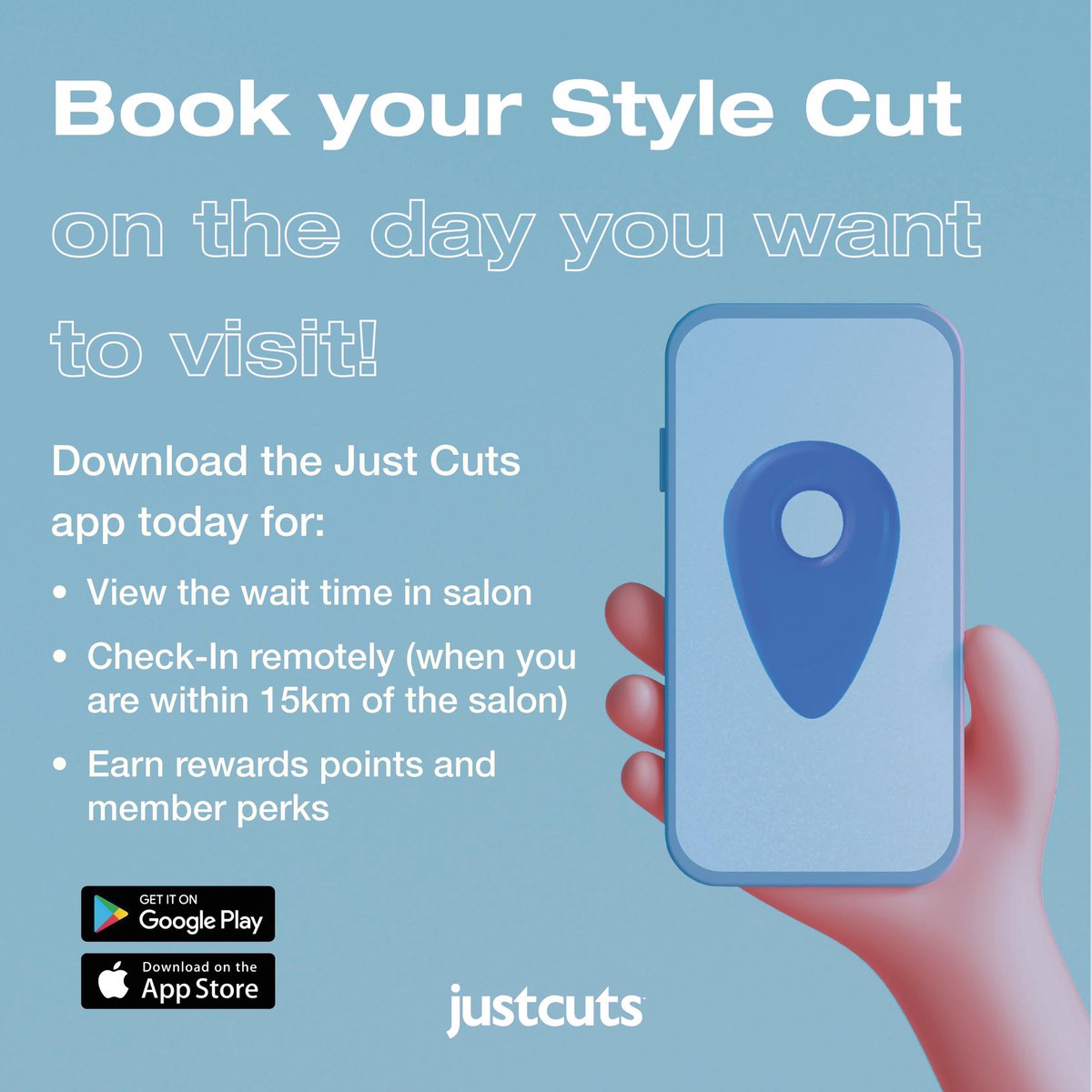 Just Cuts NZ salons re opening Thursday, Book in online using our app! #justcutsnz #nzhairdressers