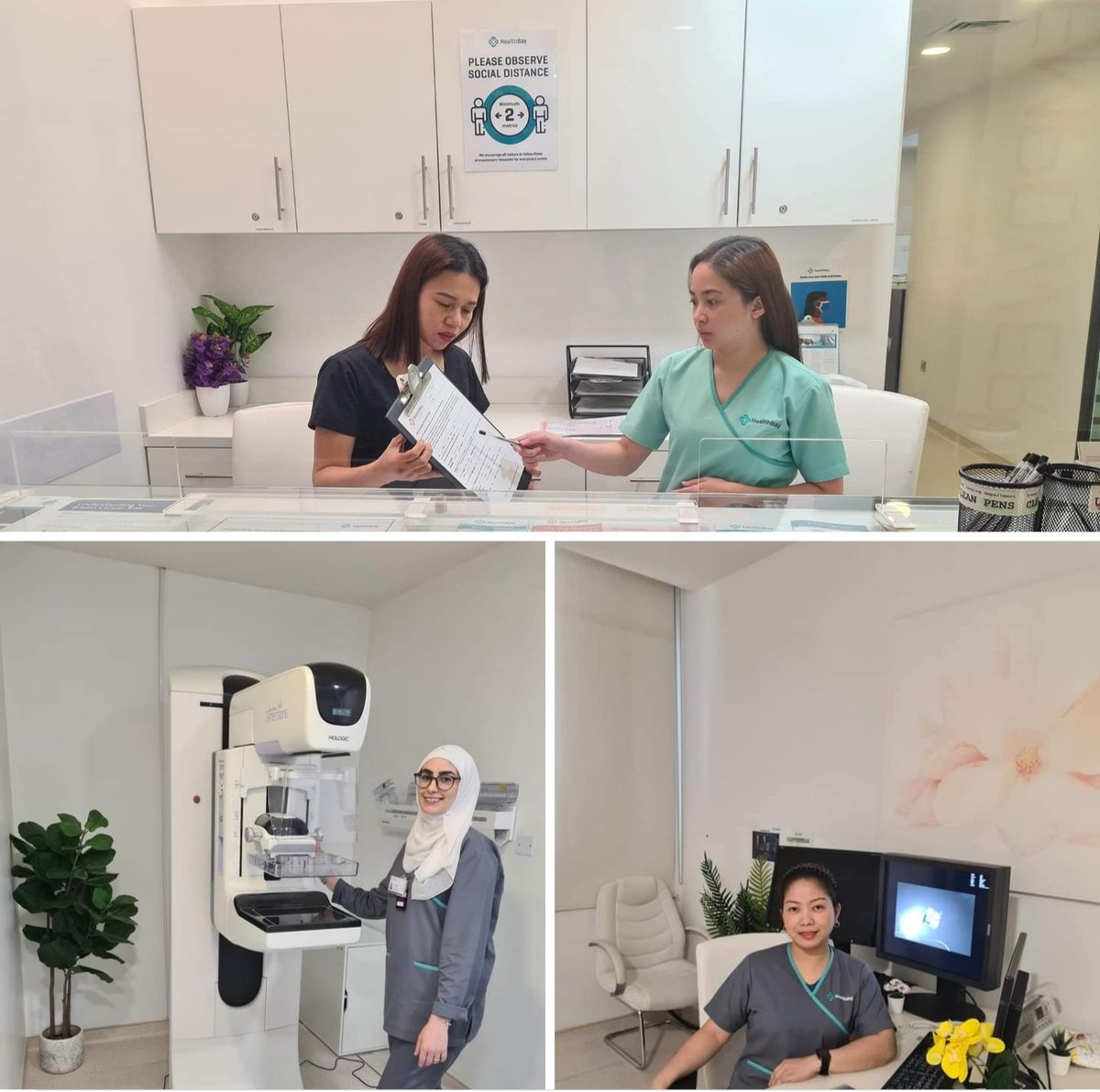 DHaddadMD's tweet photo. Our wonderful, dedicated, specialized, and compassionate breast imaging team, helping fight breast cancer everyday. Nurse Ghewel, administrator Donna, Mammographer Areej, and breast sonographer Ivory, you make everyday a pleasure and privilege. #elevatewomen #screeningsaveslives https://t.co/FOxFnVWcyb