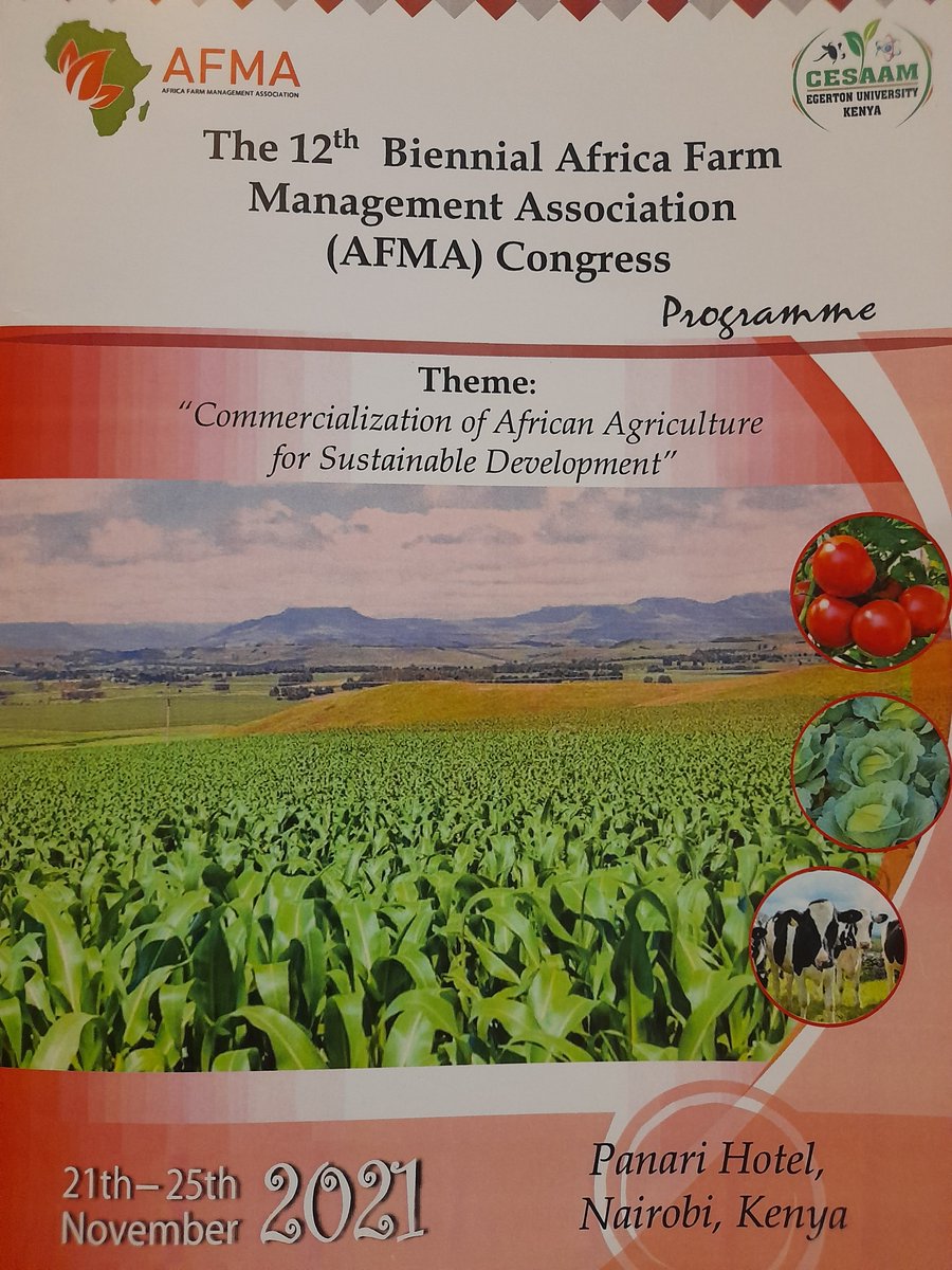 CESAAM_EGERTON's tweet photo. 12th Biennial Africa Farm Management Association (AFMA) Congress @afma_kenya #afma_2021. https://t.co/LSrFB3nrBp
