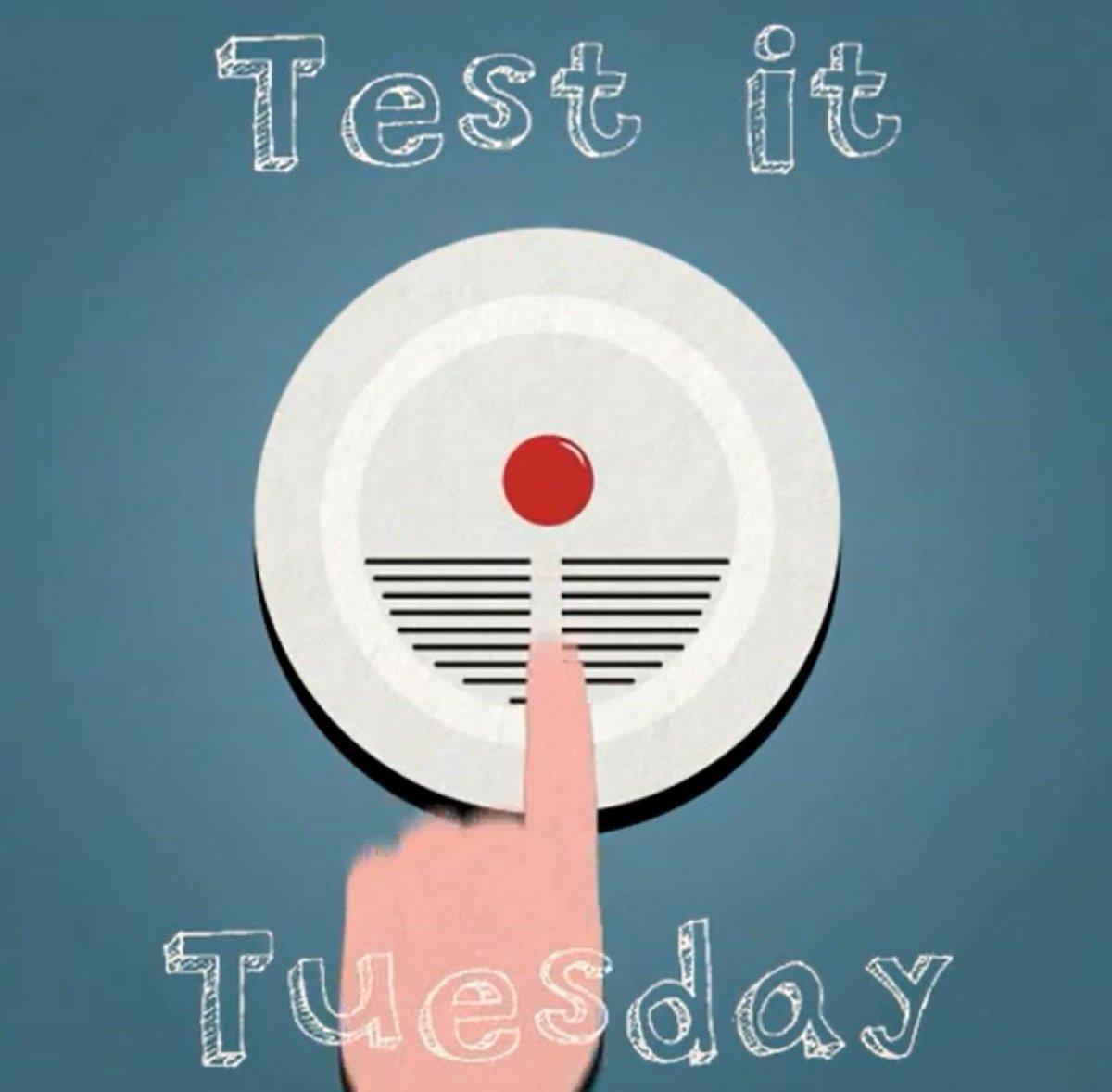 afrscyp's tweet photo. It's week 7 of building your new habit - testing your smoke alarms! Test every week to ensure they are working. #TestItTuesday #ShareToBeSafe #PressToTest https://t.co/hPP5EXptNY