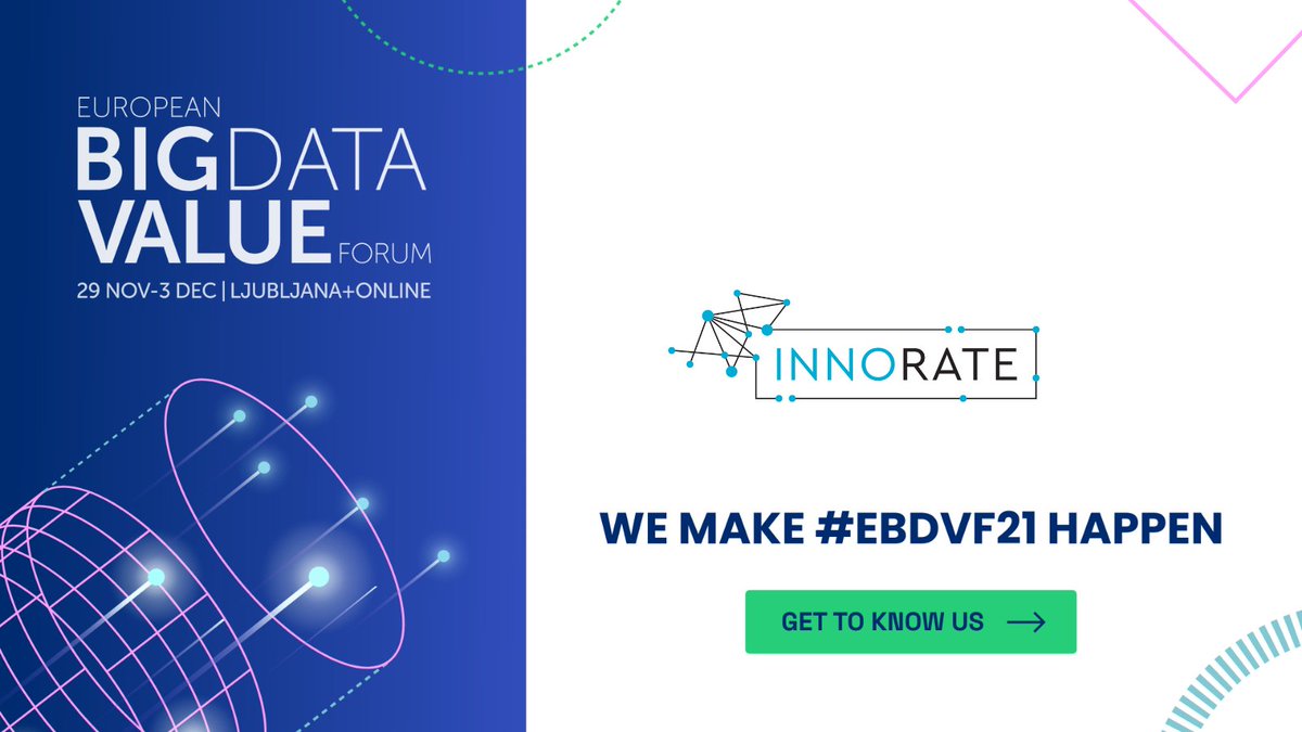 InnoRate goes to #EBDVF21!

@BDVA_PPP’s event brings together innovators and policymakers to discuss #digitaltransformation powered by data and #AI.

📍 Don’t miss our online session on 3/12 at 11 CET.

Register to the whole event &amp; to our presentation 👉 cutt.ly/CTSN3Mk