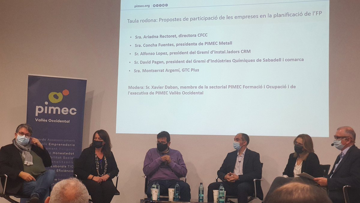 Taula rodona: Propostes de participació de les empreses en la planificació de l'FP. #PIMECFÒRUM