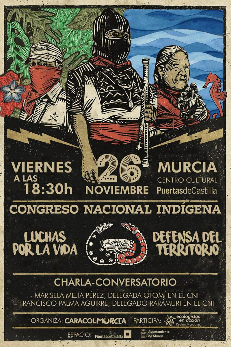 Este Viernes 26N,acércate a charlar con #DefensoresDelTerritorio  en 📍Centro Cultural Puertas de Castilla.
⏳18:30