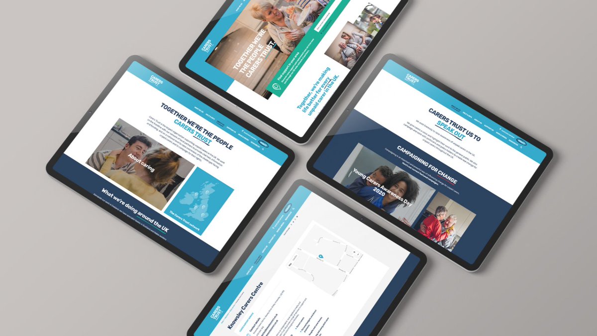 Adept_Design's tweet image. Alongside the work we did for their #branding, @CarersTrust also needed a new #website designing. 
Since its launch, the website has received high praise from #carers and #partner organisations of Carers Trust. You can read the full case study here➡️bit.ly/3DJCcZ4