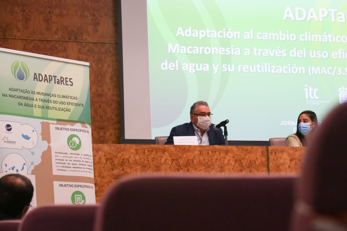 Jornada de resultados <a href="/adaptares/">ADAPTaRES</a>
🗣Gabriel Megías, gerente del Instituto Tecnológico de Canarias @EcoGobCan: "este proyecto de cooperación ofrece soluciones tecnológicas y metodologías para adelantarnos a situaciones concretas de #escasezhídrica"

🔴ONLINE youtu.be/TzpOCxgnr38