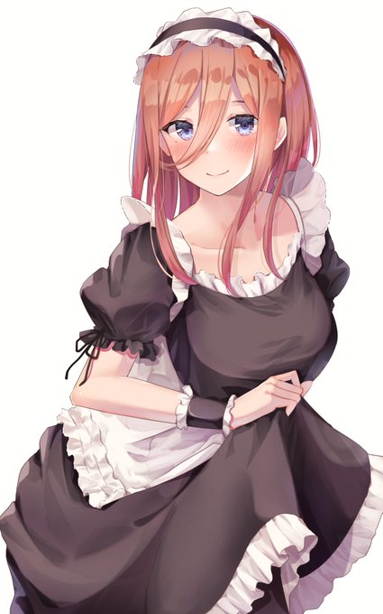 夕ウさんがTwitterに投稿した中野三玖(五等分の花嫁)のイラスト。