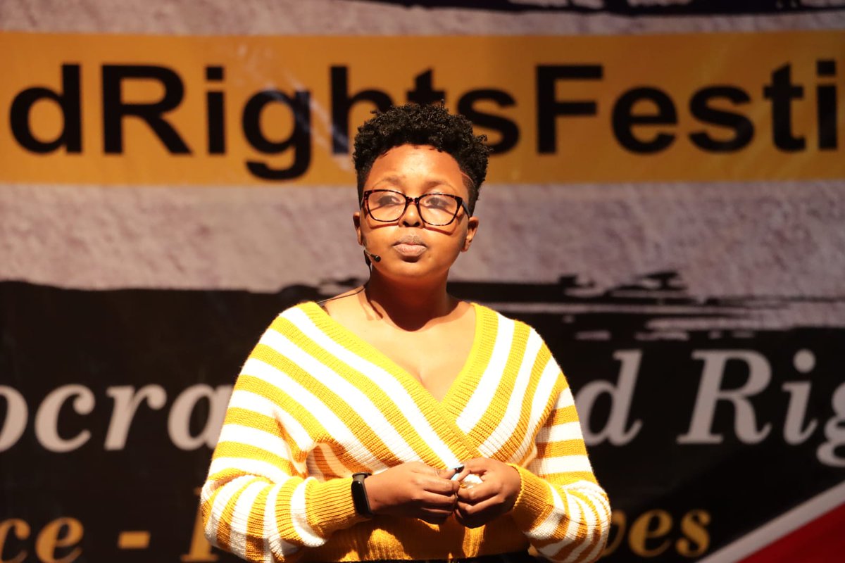 "They talk about rights like right to decent housing but come with escavators for our houses."

                       ~<a href="/Shikohkihika/">Shikoh Kihika</a> 

           #democracyandrightsfestival