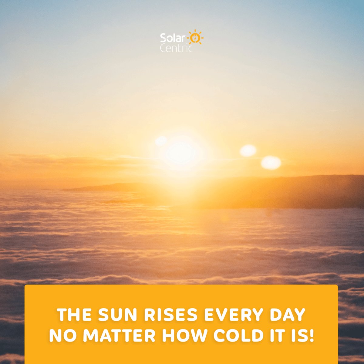SolarCentric_'s tweet photo. The sun rises every day no matter how cold it is! ☀️

Your solar power system will still be able to generate electricity in the winter. Even more, the cold weather is beneficial to a solar panel’s efficiency.

Get in touch for a free quote:

#solarenergy #solar #solarpower https://t.co/pYc68UwQJS