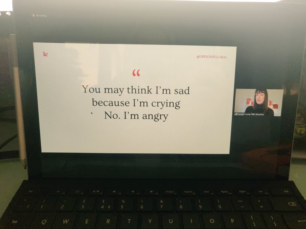 I am often crying and I wonder if I'm the only one who cries when they are angry. Today I learnt I'm not alone. #upfront