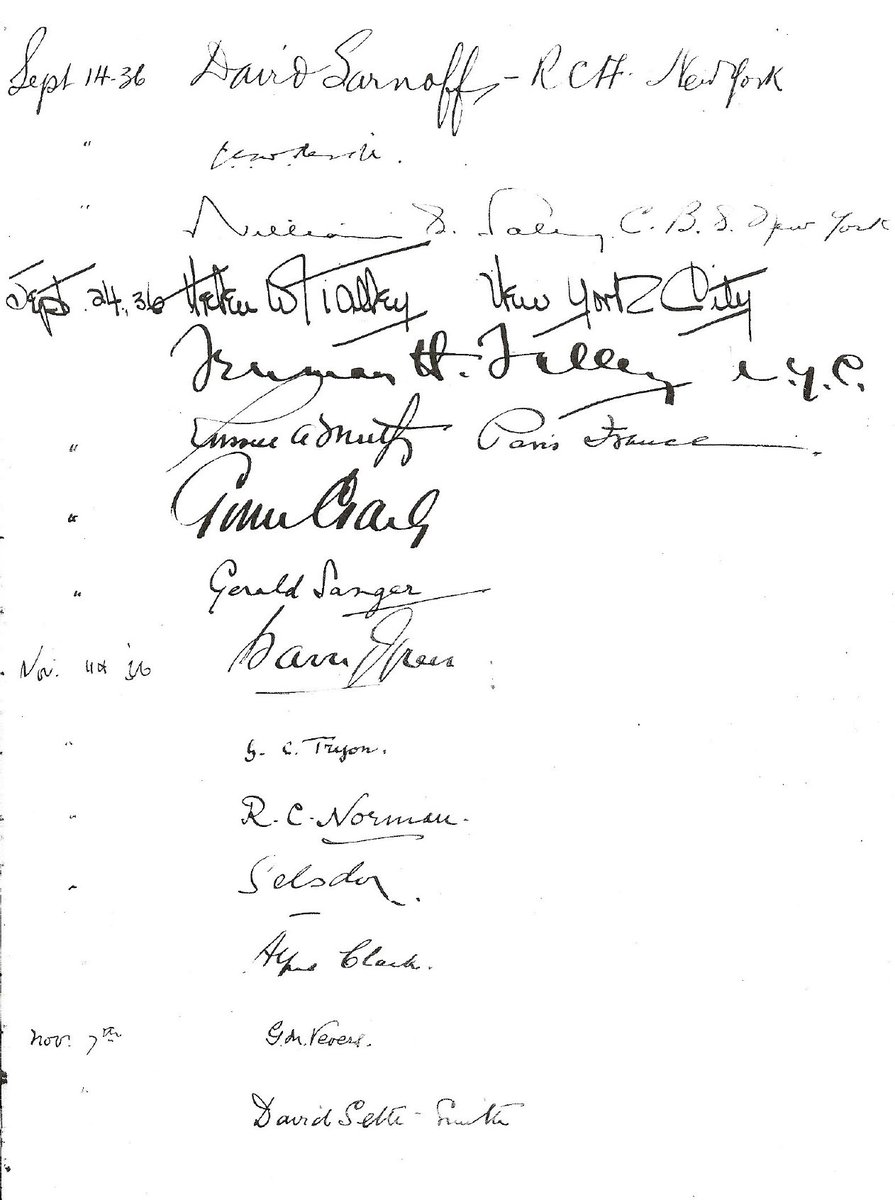 APTSArchive's tweet photo. As part of today's #ExploreYourArchives theme of #handwriting - here are some pages from the Visitors Book for the BBC Television Service.
First entry 14th Sep 1936, the last 1st Sep 1939.
#Yourallypally #transdiffusion #illuminations #bbcarchive #bbcgenome
@jamie_medhurst https://t.co/G5BDCqQQmv