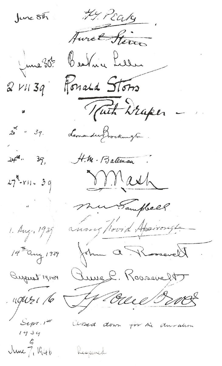 APTSArchive's tweet photo. As part of today's #ExploreYourArchives theme of #handwriting - here are some pages from the Visitors Book for the BBC Television Service.
First entry 14th Sep 1936, the last 1st Sep 1939.
#Yourallypally #transdiffusion #illuminations #bbcarchive #bbcgenome
@jamie_medhurst https://t.co/G5BDCqQQmv