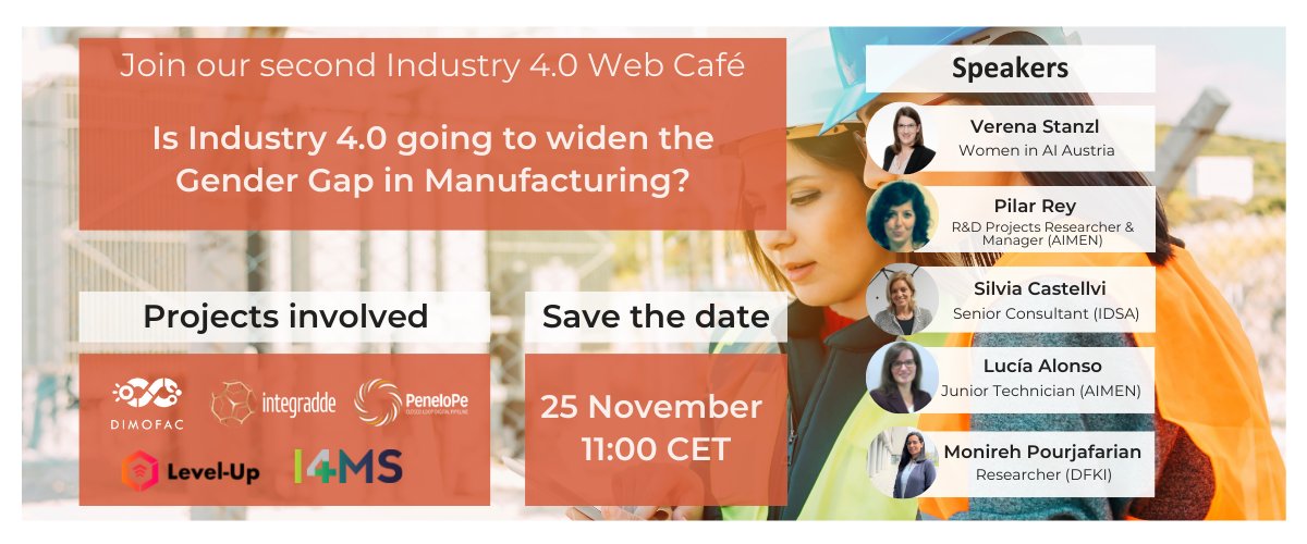 PenelopeEU1's tweet photo. Did you know that in the EU only 21% of scientists and engineers in #Manufacturing are female?

Why are women underrepresented?

👉 Join our second #Industry40 Web Café to discuss the stakes of the feminisation of the sector: https://t.co/iI1HdKqKrn
📅 25 November - 11:00 CET https://t.co/hXrohlLB7L