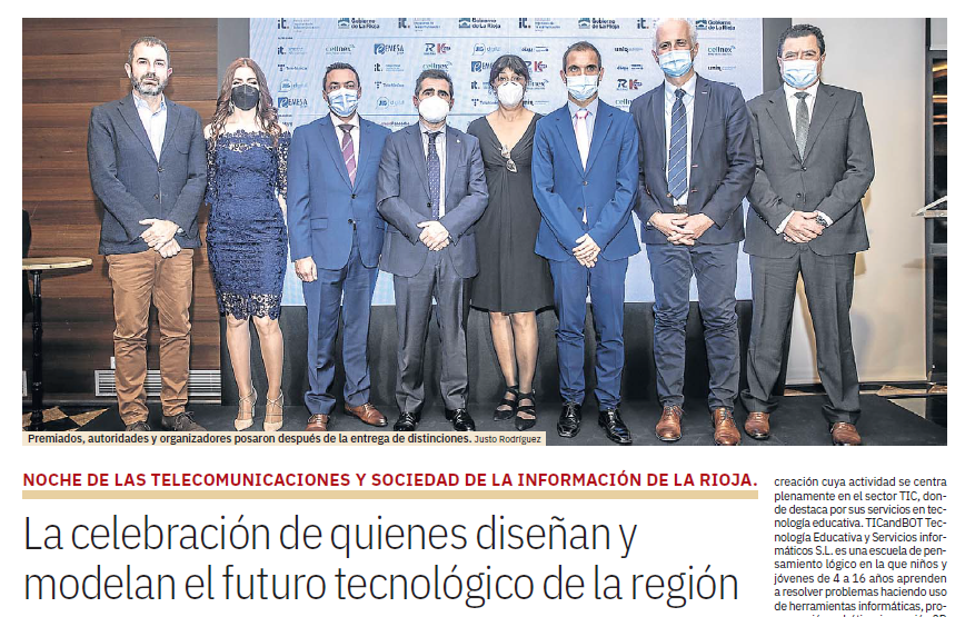 #aiternoche en prensa 🔝➡️
Accede al artículo publicado en Diario La Rioja con el detalle del evento y sus premiados 🏅 ... buff.ly/3x8yANu 
"La celebración de quienes diseñan y modelan el futuro tecnológico de la región"
<a href="/COIT_AEIT/">COIT_AEIT</a>