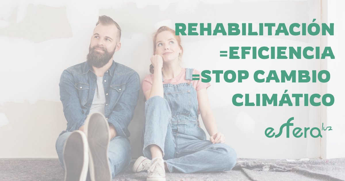 Ley de Cambio Climático y Transición Energética = rehabilitación de viviendas+renovación urbana+autoconsumo+calefacción/refrigeración de cero emisiones = Eficiencia energética. ¿Vives en un edificio que necesite rehabilitarse o te planteas el autoconsumo? esferaluz.es