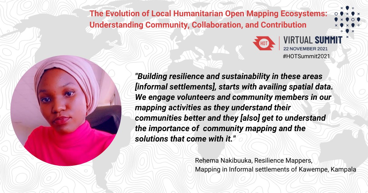 hotosm's tweet photo. Join Rehema Nakibuuka from Resilience Mappers @RMappers as she outlines the process of mapping education and health facilities in Kawempe, Kampala. #HOTSummit2021 https://t.co/Zha19Hf14x