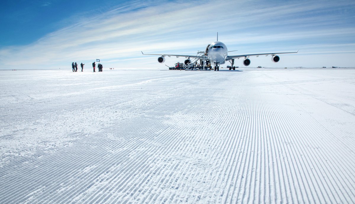 <a href="/hifly_airline/">Hi Fly</a> has landed, for the first time ever, an <a href="/Airbus/">Airbus</a> A340 in Antarctica. Captain Carlos Mirpuri and his crew flew the A340-300 (9H-SOL) from Cape Town to the White Continent and back (2,500 nautical miles, flying for just over 5 hours each way). Photos: Marc Bow. 1/2