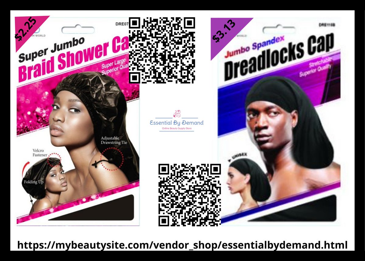 NikkiBr25367611's tweet photo. 👉Braid Shower Cap & Dreadlocks Cap
https://t.co/ufDlys6Muo
https://t.co/i6zgzH7Sut
#haircare #braids #dreadlocks #styleprotection #showercap #dreadlockscap #touchdown #blackownedbusiness #naturalhair #longhair #longnaturalhair #essentialbydemand #onlinebeautysupplystore https://t.co/w4LUROm5TO