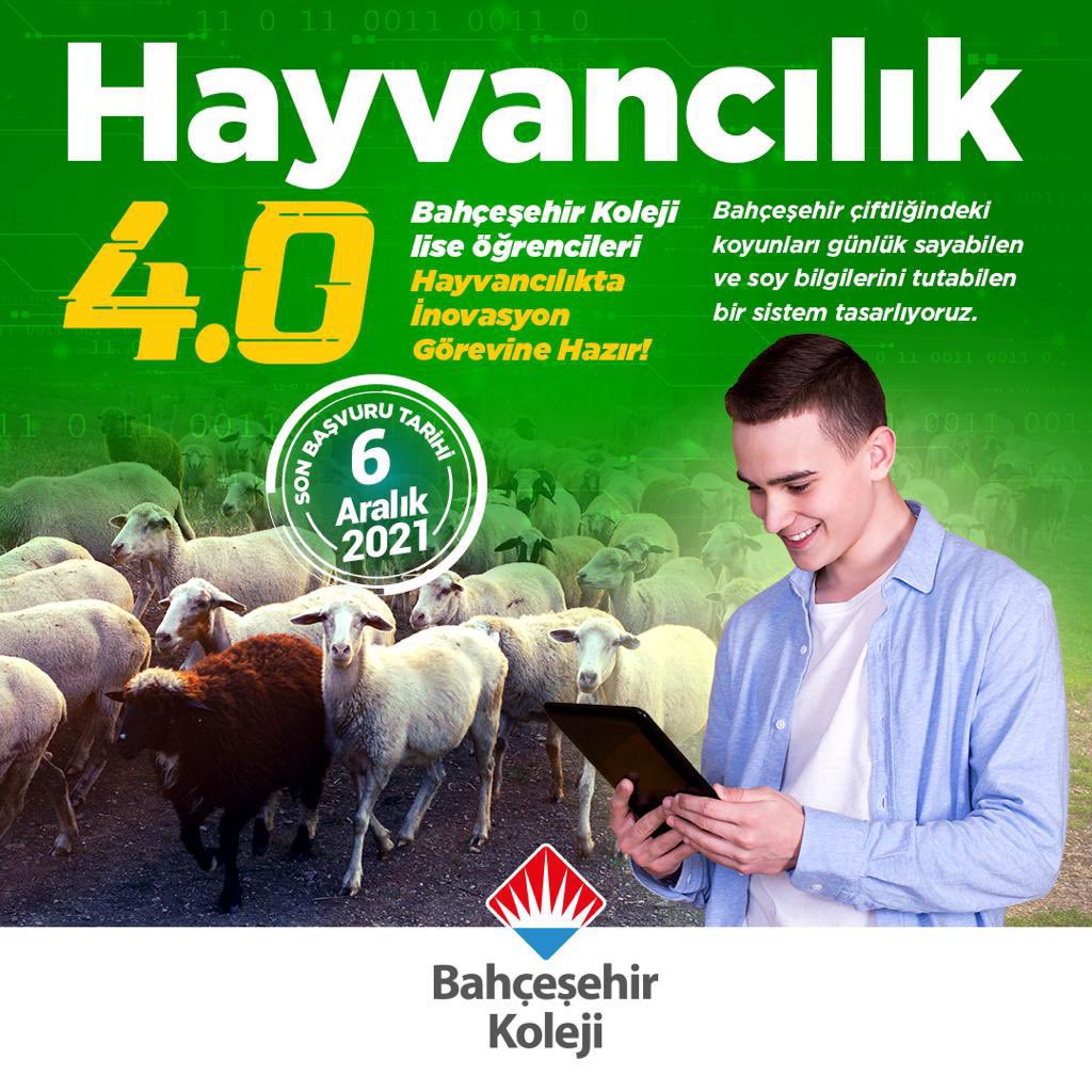 Bahçeşehir Koleji lise öğrencileri “Hayvancılıkta İnovasyon Görevine Hazır!”🐏🐑

📌Son Başvuru Tarihi: 6 Aralık 2021

#bahçeşehirkoleji❤️💙
#sürdürülebilirlik